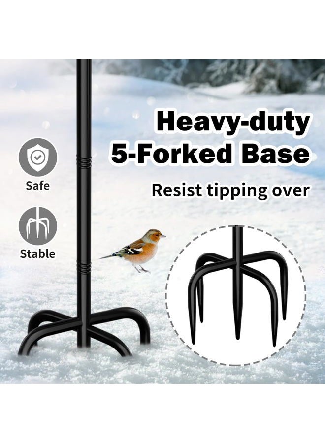 Jvgoo Heated Bird Bath, Powerful 100W Thermostat Control Heated Bird Baths for Outdoors for Winter with 5-Prong Metal Stake, Heated Birdbath Water Heater for Outside Garden Yard Patio Lawn (Grey) - Image 5