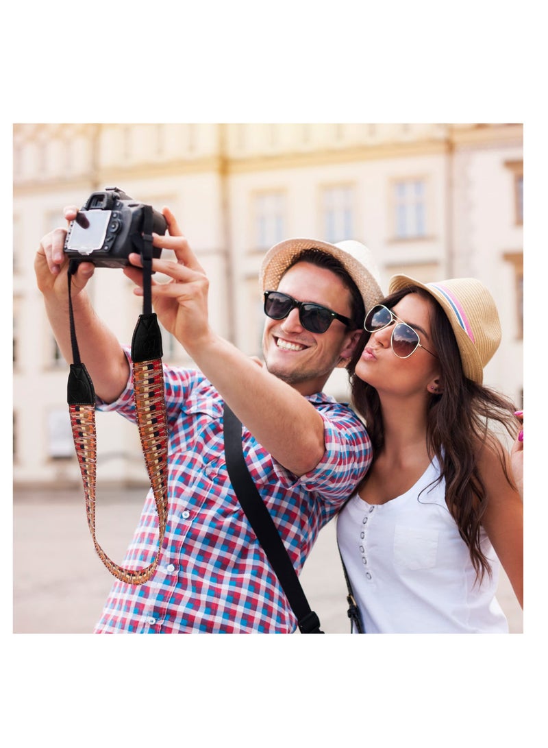 Excefore Classic Vintage Camera Straps, Adjustable Shoulder & Neck Strap, Universal Camera Shoulder Neck Strap, Suitable for All DSLR Cameras - Image 3