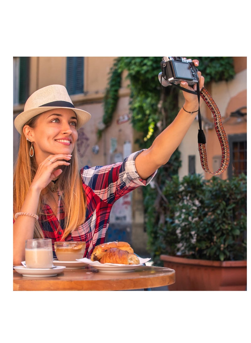 Excefore Classic Vintage Camera Straps, Adjustable Shoulder & Neck Strap, Universal Camera Shoulder Neck Strap, Suitable for All DSLR Cameras - Image 2