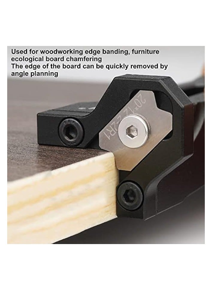 PROMASS Trimmer, Aluminum Alloy Woodworking Banding Trimmer Manual Hand Chamfering Planer with R1 R2 R3 Tungsten Steel Blades for Quick Planing and Corner Plane Trimming - Image 4