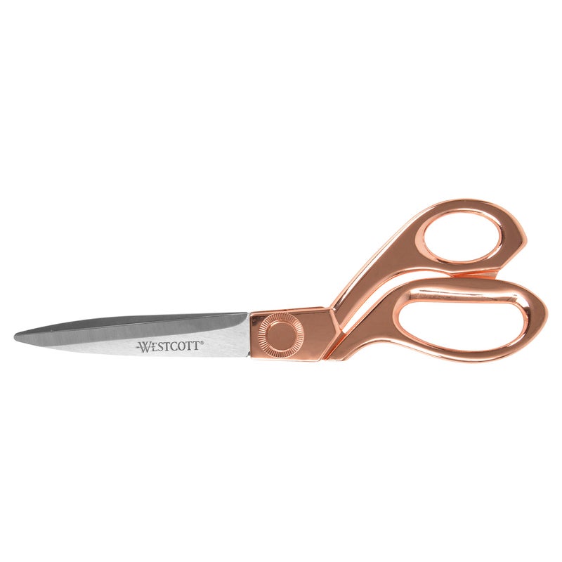 Westcott 16968 8-Inch Stainless Steel Rose Gold Scissors For Office and Home - Image 1
