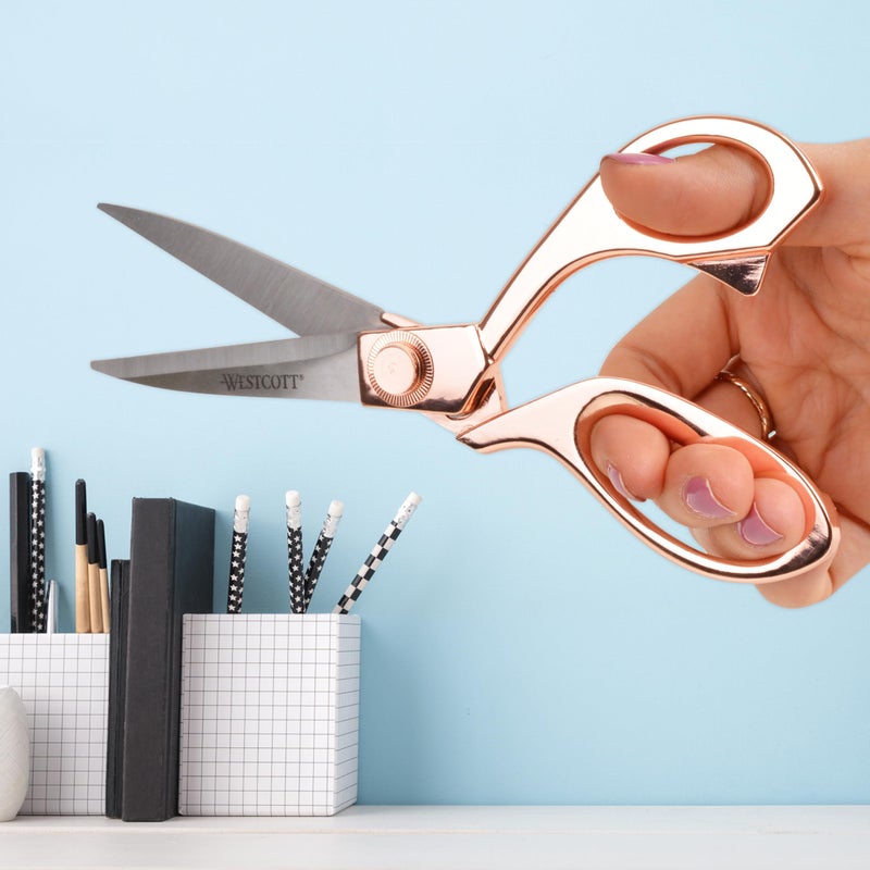 Westcott 16968 8-Inch Stainless Steel Rose Gold Scissors For Office and Home - Image 2