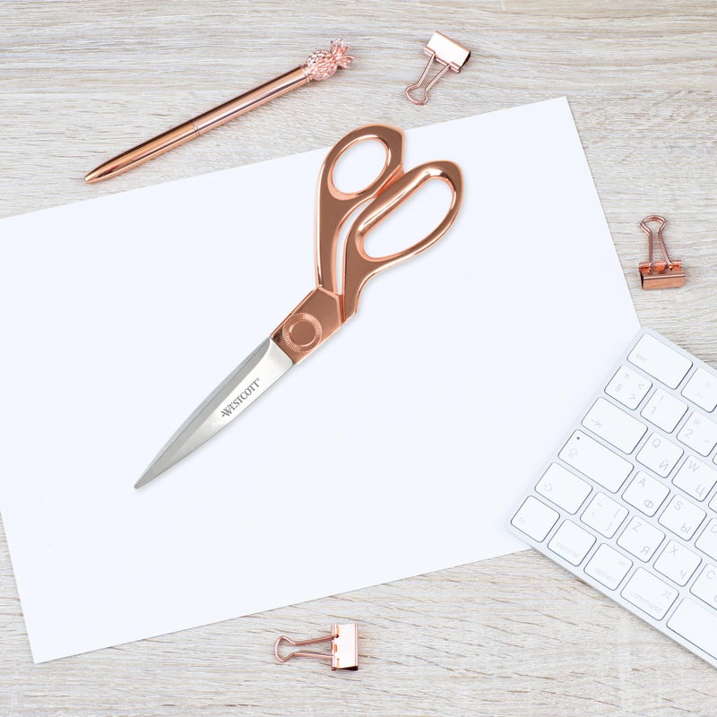 Westcott 16968 8-Inch Stainless Steel Rose Gold Scissors For Office and Home - Image 4