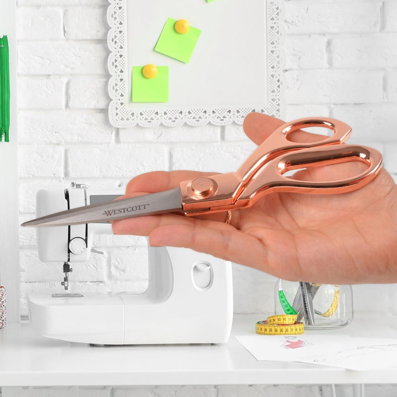 Westcott 16968 8-Inch Stainless Steel Rose Gold Scissors For Office and Home - Image 3