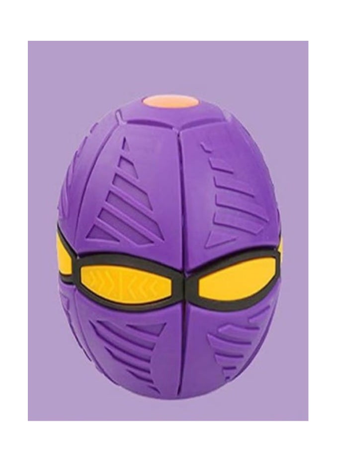Generic Magic Ball, Portable UFO Flying Disc Toy, Throwing Disc Ball, Flying Saucer Stress Relief Frisbee for Kids, Boys and Girls, Outdoor Gift in Purple.  - Image 1