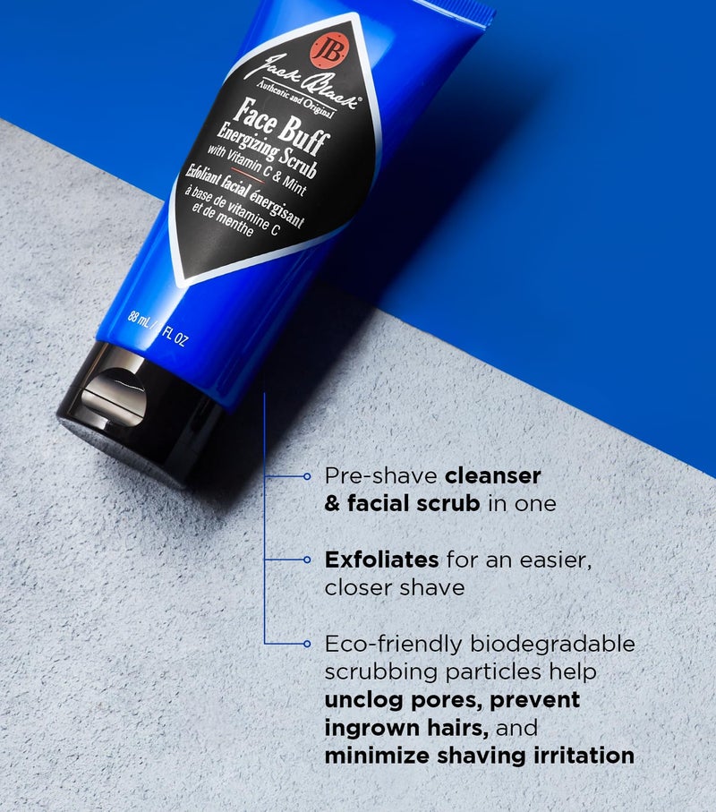 Jack Black مجموعة جاك بلاك للعناية بالبشرة - مجموعة غسول الوجه ومرطب جاك بلاك مع بلسم الشفاه SPF 25 ومقشر الوجه للرجال، مجموعة جاك بلاك للعناية بالبشرة، مجموعة العناية بالبشرة للرجال، مجموعة هدايا العناية بالبشرة للرجال، مجموعة جاك بلاك - Image 2