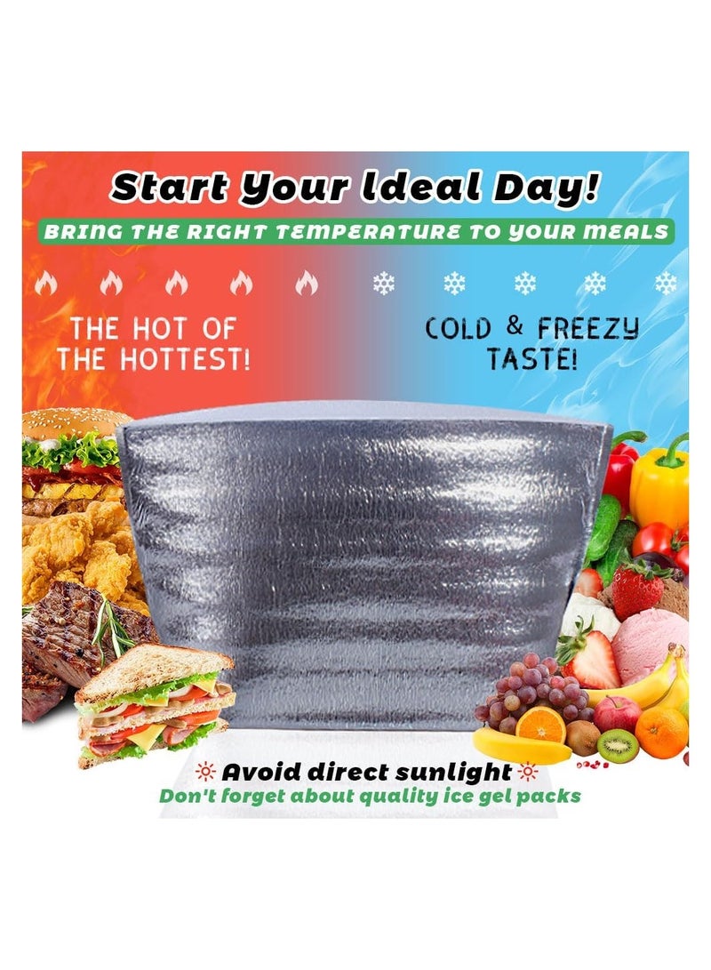 KASTWAVE Insulated Shipping Bags, 20 Pcs Reusable Thermal Box Liners for Frozen and Hot Food - Waterproof Insulation Bags for Lunch, Camping, and Picnic - 12x8.3x12 In - Image 4