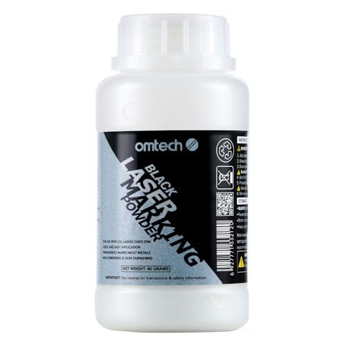 OMTech Laser Marking Powder, 4.1 fl. oz. Metal Laser Marking Fluid for CO2 Laser Engraver, High Contrast Laser Marking Ink for Metal, Laser Black Ink Laser Ink Agent for Aluminum Stainless Steel Brass - Image 1
