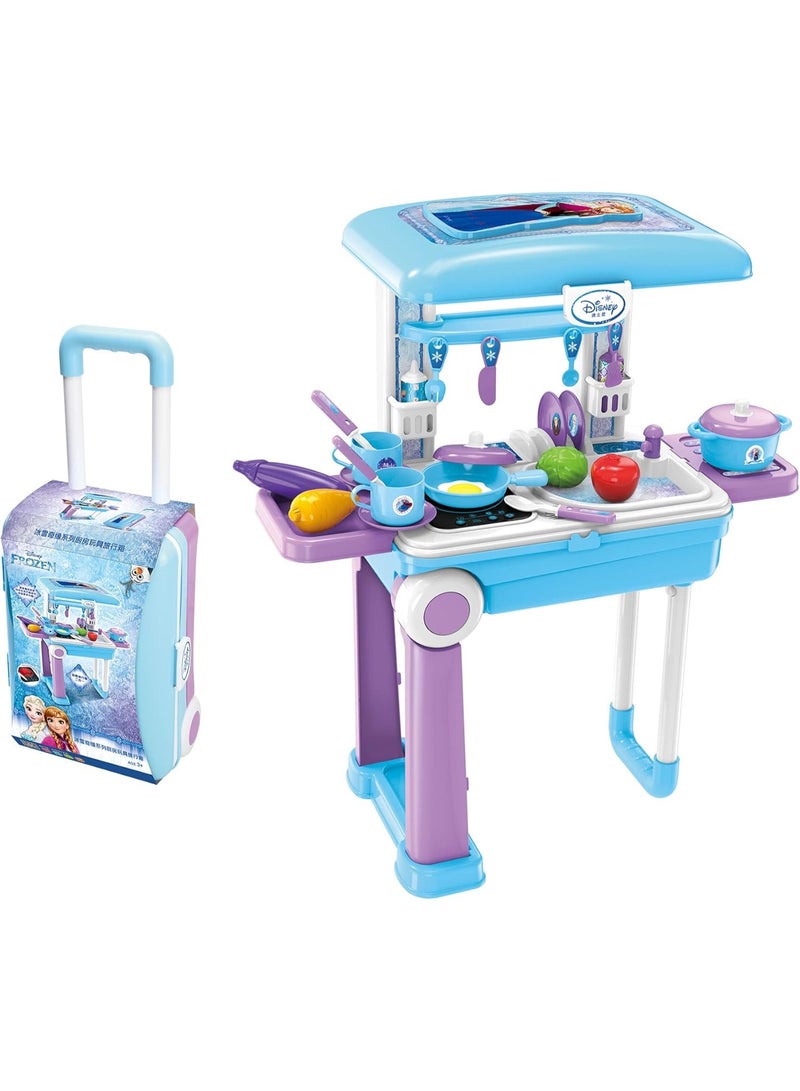 Frozen Elsa Kitchen Travel Set – Portable Playset with Accessories for Girls - Image 1