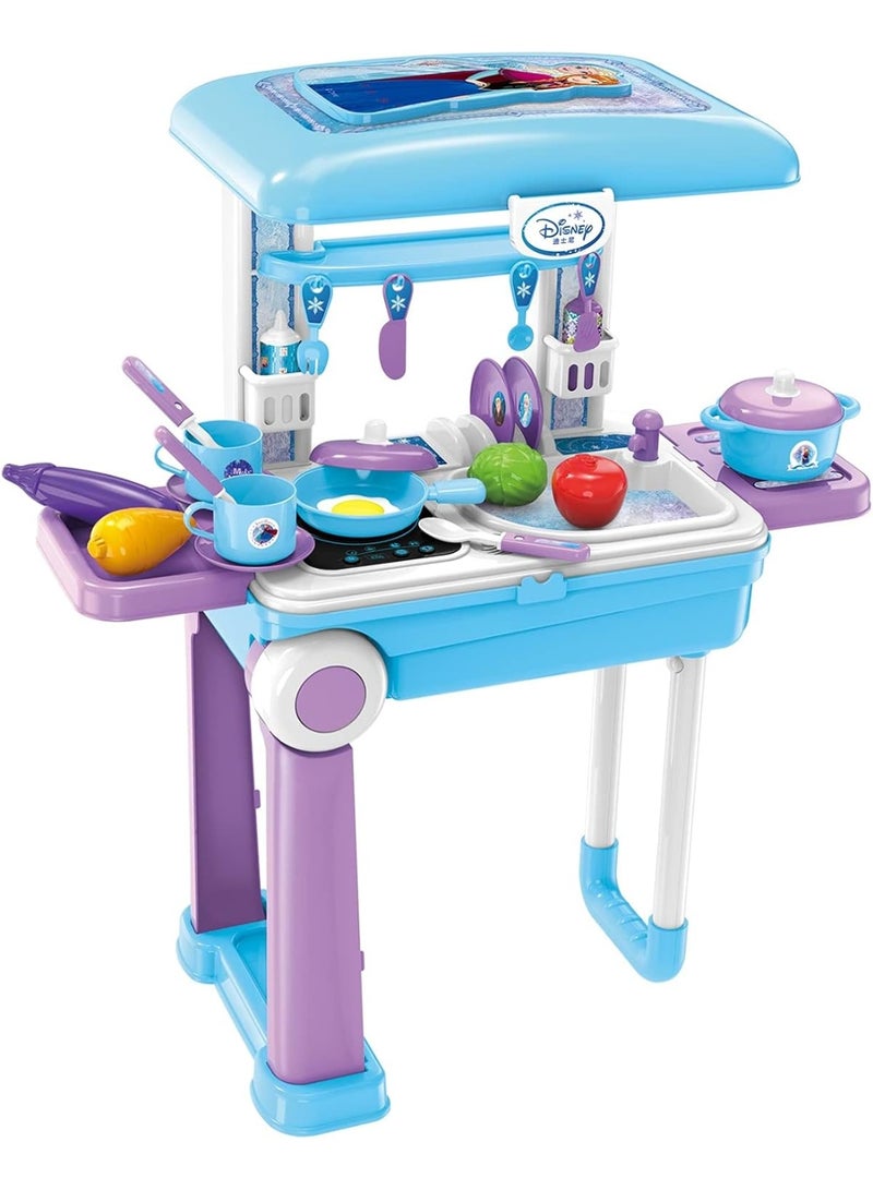 Frozen Elsa Kitchen Travel Set – Portable Playset with Accessories for Girls - Image 3