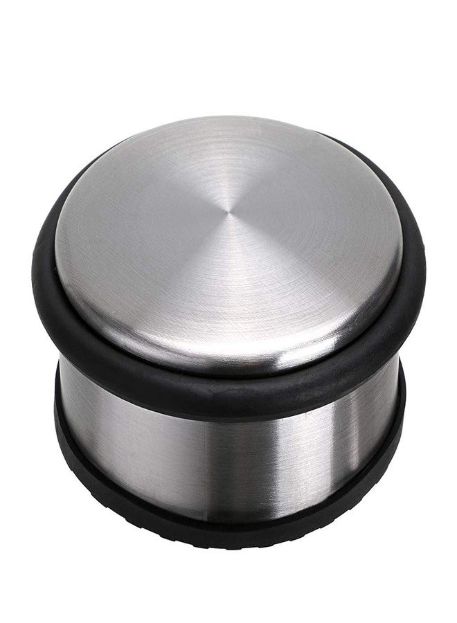 Sumnacon Heavy Duty Floor Door Stopper No Drill, Durability Stainless Steel Door Stops with Anti-Skid Rubber - Contemporary Decorative Safety Door Wedge for Home Office Commercial Industrial, Silver - Image 1