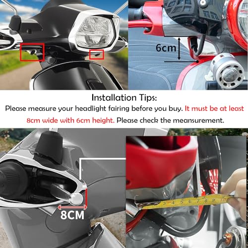 Fayedenicy Sport Bikes Scooter Windscreen Windshield Flyscreen Wind Screen Deflector Protector for Piaggio Vespa LX 150 125 50 LX125 LX150 LX50 GT200 GT 200 GTS250 GTS300 GTS 250 300 125 Super Sport Bj (Clear) - Image 2