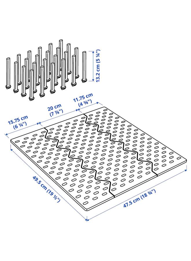 Zaboon Pegboard drawer organiser, anthracite, 60 cm - Image 5