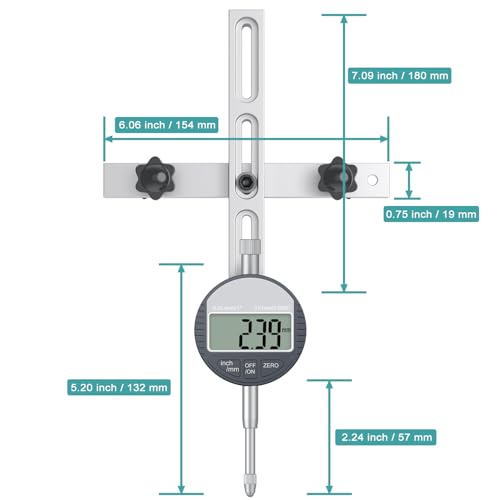 HDLNKAK Table Saw Digital Dial Indicator Gauge, for Aligning and Calibrating Work Shop Machinery Like Table Saws, Band Saws and Drill Presses - Image 5