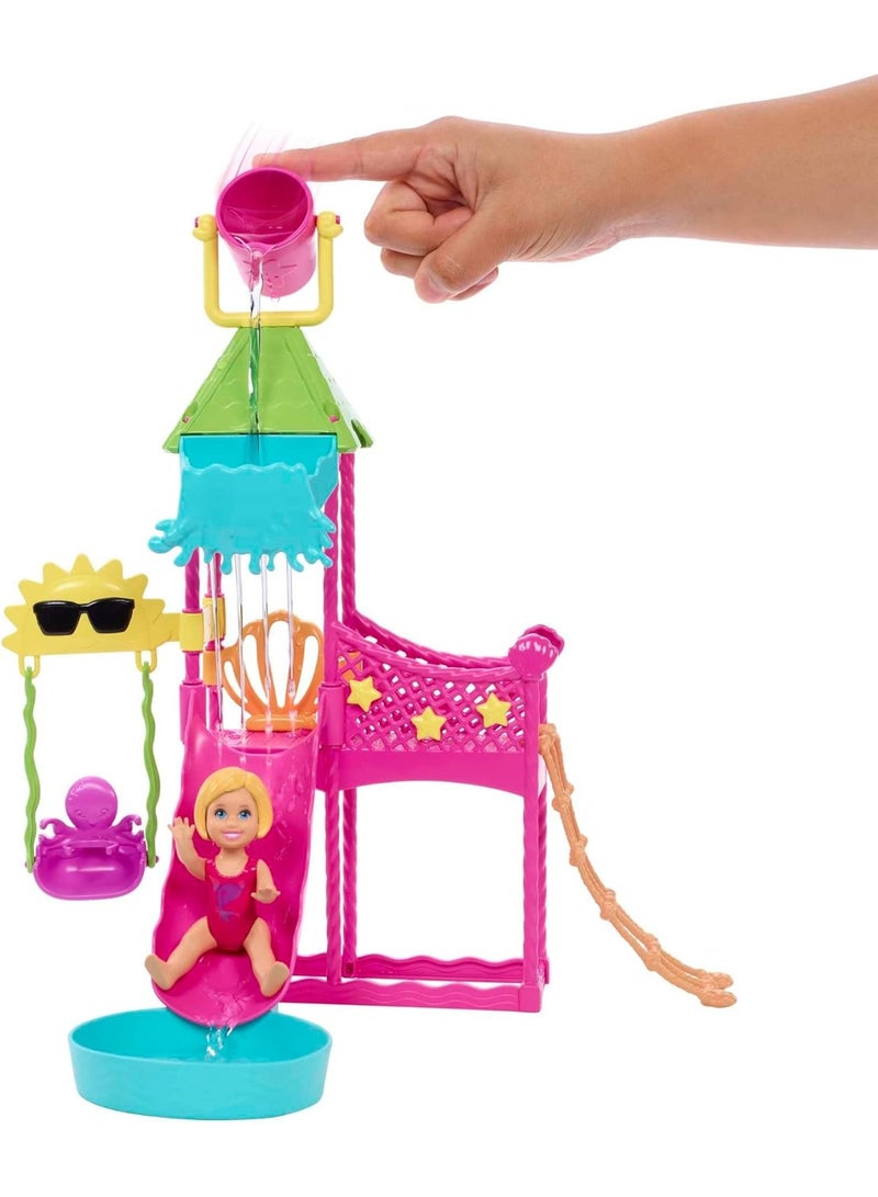 Barbie Toys, Skipper Doll and Waterpark Playset with Working Water Slide and Accessories, First Jobs - Image 5