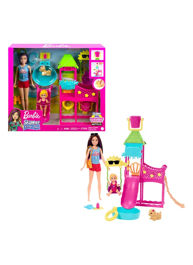 باربي Skipper™ First Jobs - Waterpark Playset