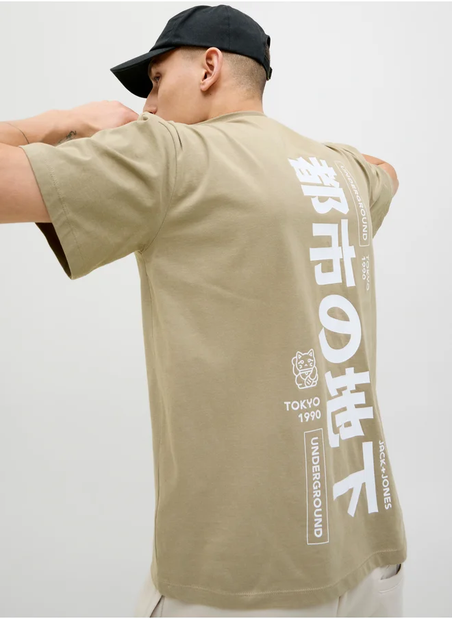 JACK & JONES Graphic Print Crew Neck T-Shirt
