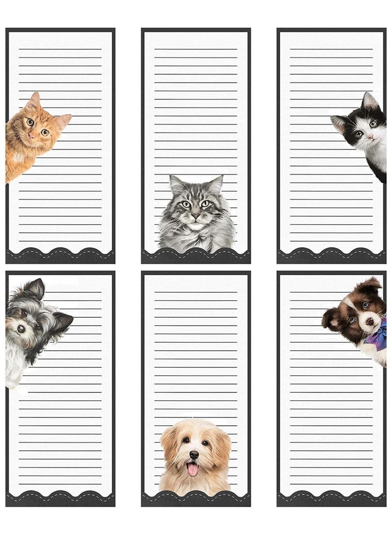 Zikra 6 Pack Magnetic Notepads for Refrigerator - Grocery Shopping List, To-Do Memos, Featuring 6 Unique Animal Designs, Ideal for Kitchen Organization - Image 1