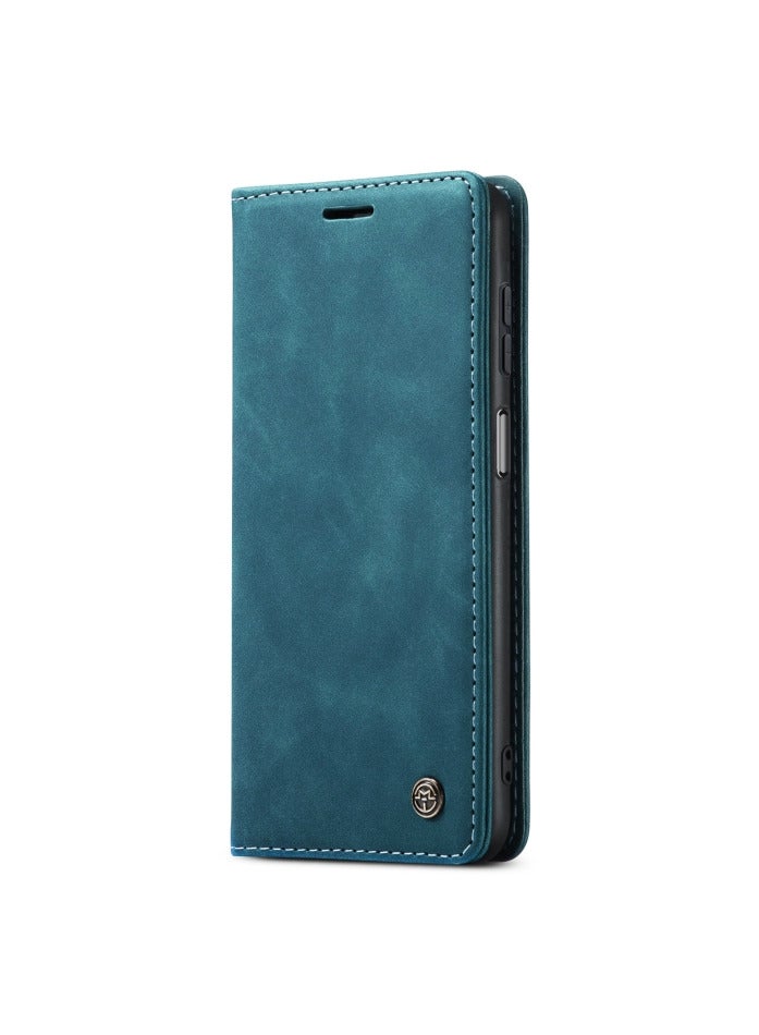 CaseMe Samsung Galaxy A24 4G Case Wallet, for Samsung Galaxy A24 4G Wallet Case Book Folding Flip Folio Case with Magnetic Kickstand Card Slots Protective Cover - Blue - Image 2