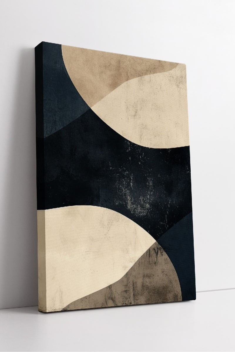 مودكلاس لوحة جدارية تصميم تجريدي بإطار خشبي - Image 2