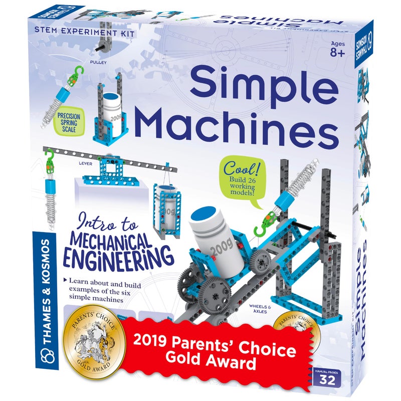 Thames & Kosmos Simple Machines Science Experiment & Model Building Kit, Introduction to Mechanical Physics, Build 26 Models to Investigate The 6 Classic Simple Machines - Image 1