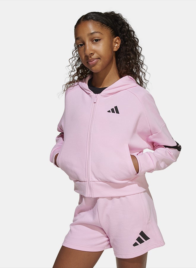 Adidas Future Icons 3-Stripes Full-Zip Hooded Track Jacket Kids - Image 1