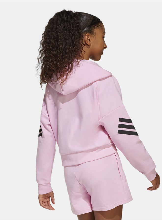 Adidas Future Icons 3-Stripes Full-Zip Hooded Track Jacket Kids - Image 2