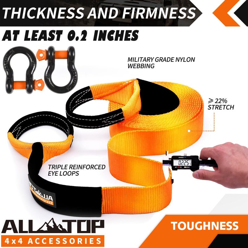 ALL-TOP Heavy Duty Tow Strap Recovery Kit - Image 5