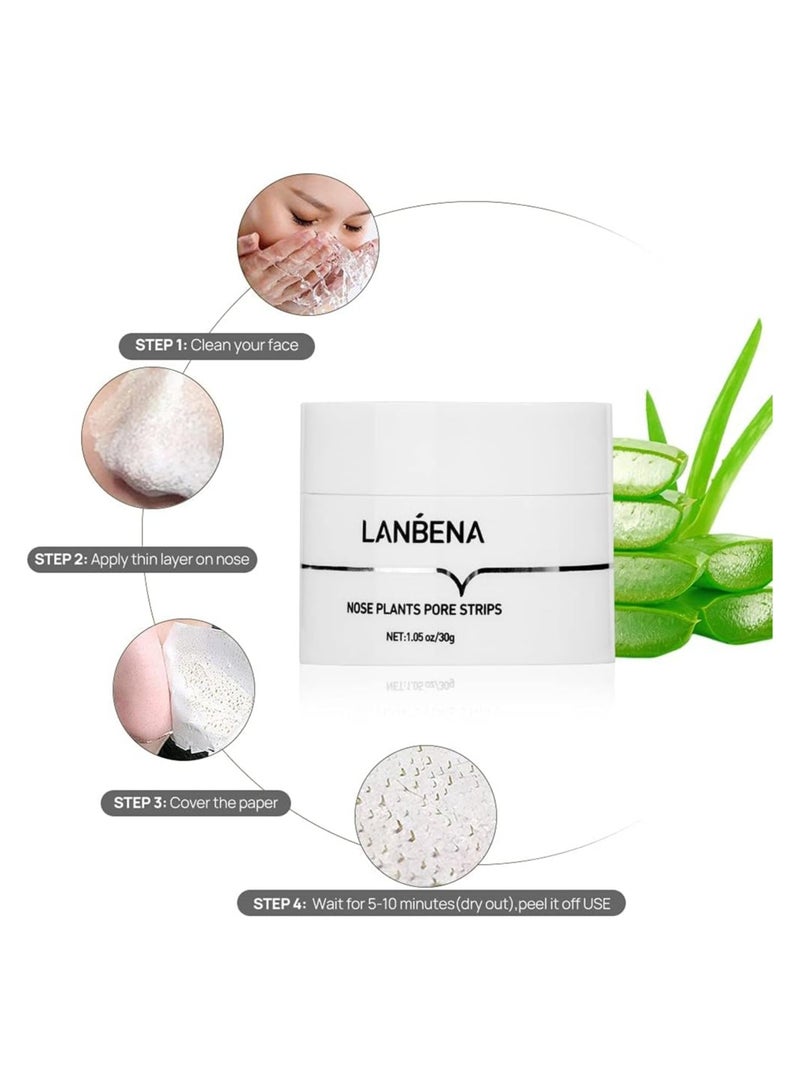 LANBENA LANBENA Blackhead Remover, Nose Plants Pore Strips Deep Cleansing Peel off Mask & 60Pcs Nose Strips Blackheads Remover from Face - Image 4