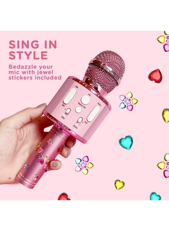Move2Play Kids Karaoke Microphone Personalize With Jewel Stickers Girl Toys Birthday Gift Ages 3 4 5 6 7 8 10 Years Old - Image 5