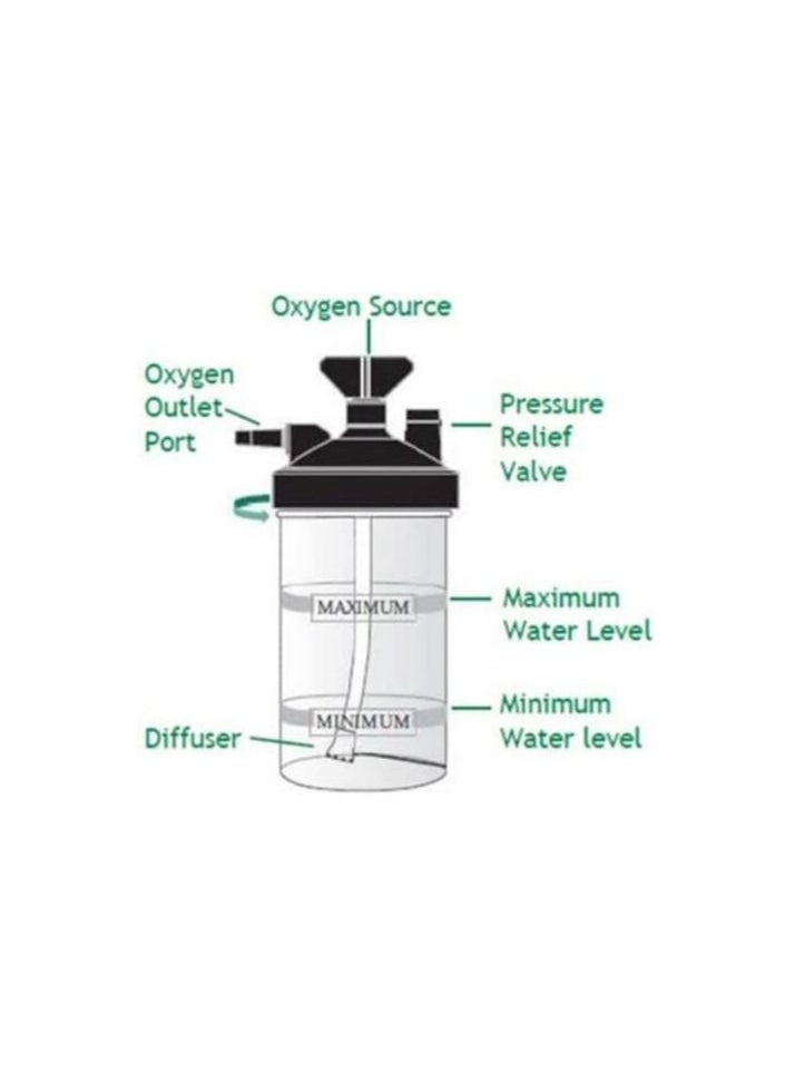 SunSet - HIGH Flow Oxygen Bubbler Bottle - Humidifier for Oxygen Concentrator - Image 1