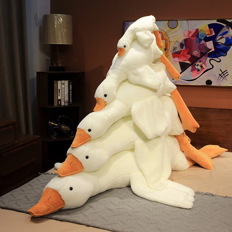 Factory Direct s Big Goose Whole Doll Doll Pillow Plush Toy Doll Sleeping on the Bed Big White Goose(50cm) - Image 4