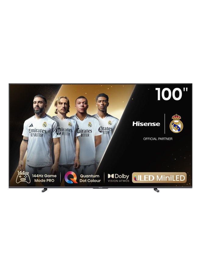 Hisense 100 Inch  4K Smart TV  Mini LED 144Hz 100U7K Black - Image 1