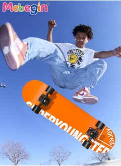 MEBEGIN 78*20cm Skateboard Set with Storage Bag and 6PCS Protect Gear, 7-ply Maple Deck Skate Board with Durable Deck and Smooth Wheels, Easy to Ride and Stop, Suitable for All Types of People  - Image 3