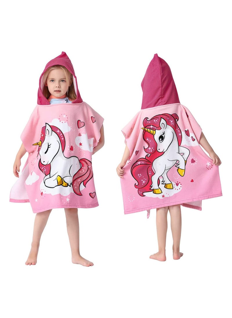 GOLDEN MILLION - Super Soft Kids Bathrobe Toddler Bath Pool Beach Hooded Poncho Towel Wrap - Image 1