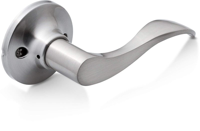 Berlin Modisch Dummy Lever Door Handle [Pack of Two] for Closets with a Satin Nickel Finish, Single Side, Non-Turning Pull Only Classic Series - Image 4