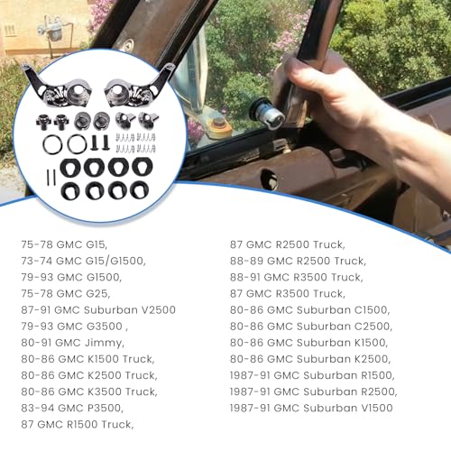 Ciuouient (Right+Left Locking Vent Window Handle Chrome Pair Set Compatible with 80-86 Chevrolet C10/K10/C20/K20/K30/C30,75-93 Chevrolet G20/G30 - Image 4