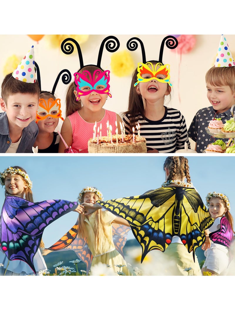 Zikra أجنحة الفراشة للفتيات، هدايا حفلات أزياء الأطفال، مناسبة لحفلات تمثيل الأدوار - Image 3