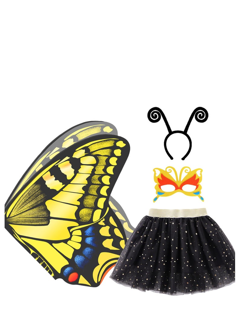 Zikra أجنحة الفراشة للفتيات، هدايا حفلات أزياء الأطفال، مناسبة لحفلات تمثيل الأدوار - Image 1