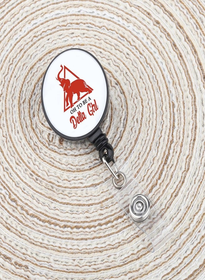 SEIRAA Sorority Badge Reel Sorority Red Elephant Gift Sorority Badge Holder Sorority Sister Gifts (Oh to Be) - Image 3