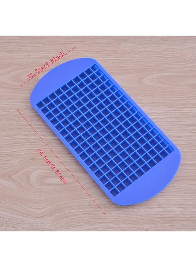 Blue 160 Cube Silicone Ice Tray Flexible Easy Release BPA Free Food Grade for Cocktails Home Bar - Image 2