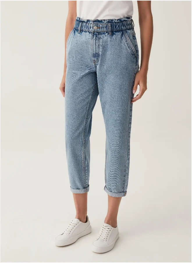 او في اس Cropped slouchy jeans