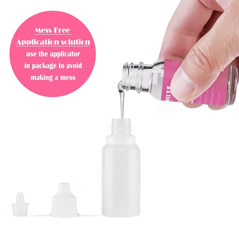 MIILYE Waterproof Lace Glue, Clear| Invisible MIILYE Hair Replacement Wig Bonding Glue, Strong Hold Acrylic Wig Adhesive for Front Lace Wigs and Poly Hairpieces, Toupee, Cosmetic Hair Systems, 0.5oz/ 15ml - Image 3
