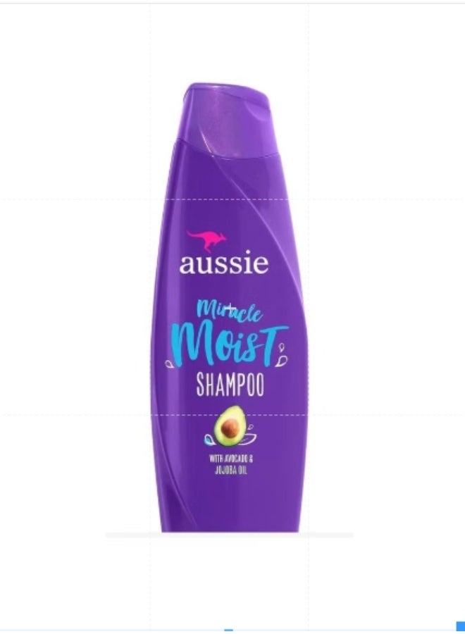 Aussie Paraben-Free Miracle Moist Shampoo for Dry Hair, Avocado & Jojoba, 360ml, Pack of 6