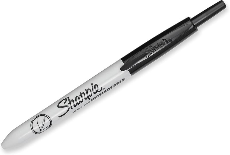 Sharpie ماركرات شاربى القابلة للسحب دائمة الصبغة نقطة فائقة الدقة سوداء 2 عدد - Image 2