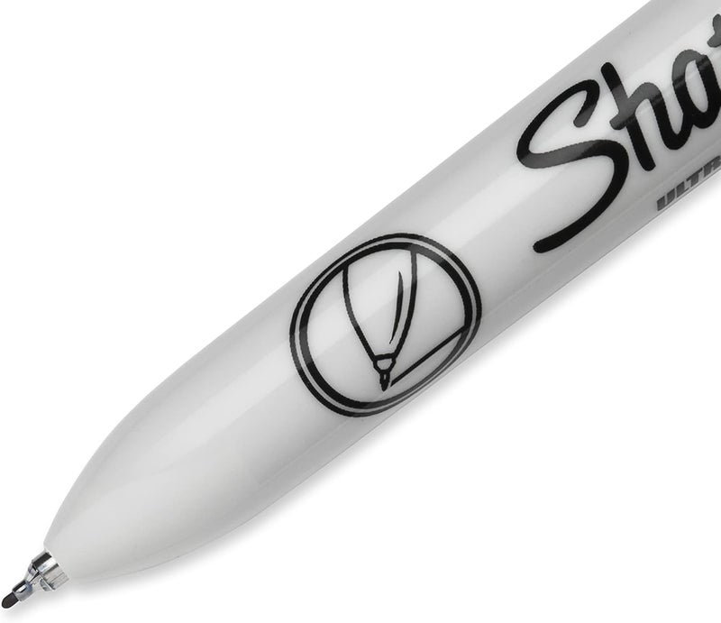 Sharpie ماركرات شاربى القابلة للسحب دائمة الصبغة نقطة فائقة الدقة سوداء 2 عدد - Image 3