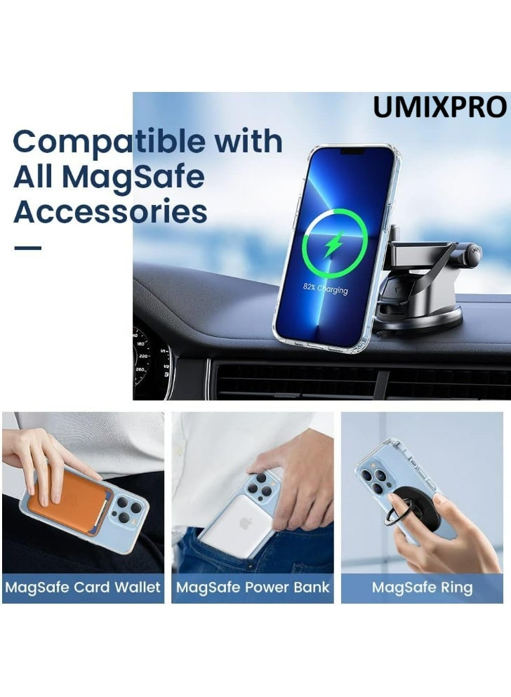 UMIXPRO iPhone 13 Pro Max Clear MagSafe Compatible Hybrid Protective Case - Image 4