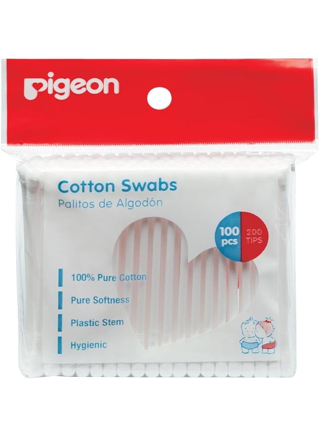 pigeon Cotton Swabs For Babies 200 Tips 100 Pcs