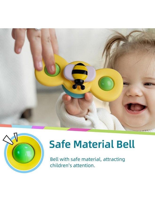 LiKee LiKee Strong Suction Cup Fidget Spinnerz Sensory Bath Toys for Baby 12 18 Months Airplane Car Travel Table & Window Toys for 1 2 Year Old Toddler Boys and Girls (Insect-1) - Image 2