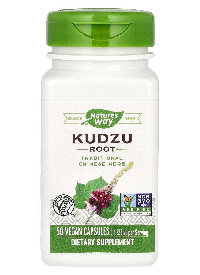 Nature's Kudzu Root 1226 mg 50 Vegan Capsules (613 mg per Capsule) 